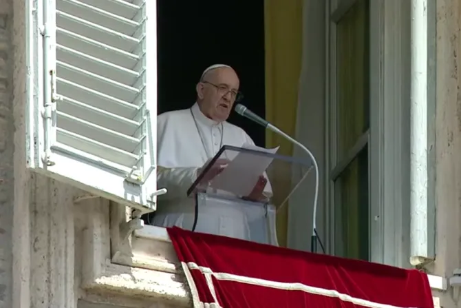 Pope Francis delivers his Angelus address at the Vatican, Aug. 1, 2021